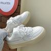 Thick-soled New Spring Retro Leather Surface Heightening Sports and Leisure Breadboard Shoes