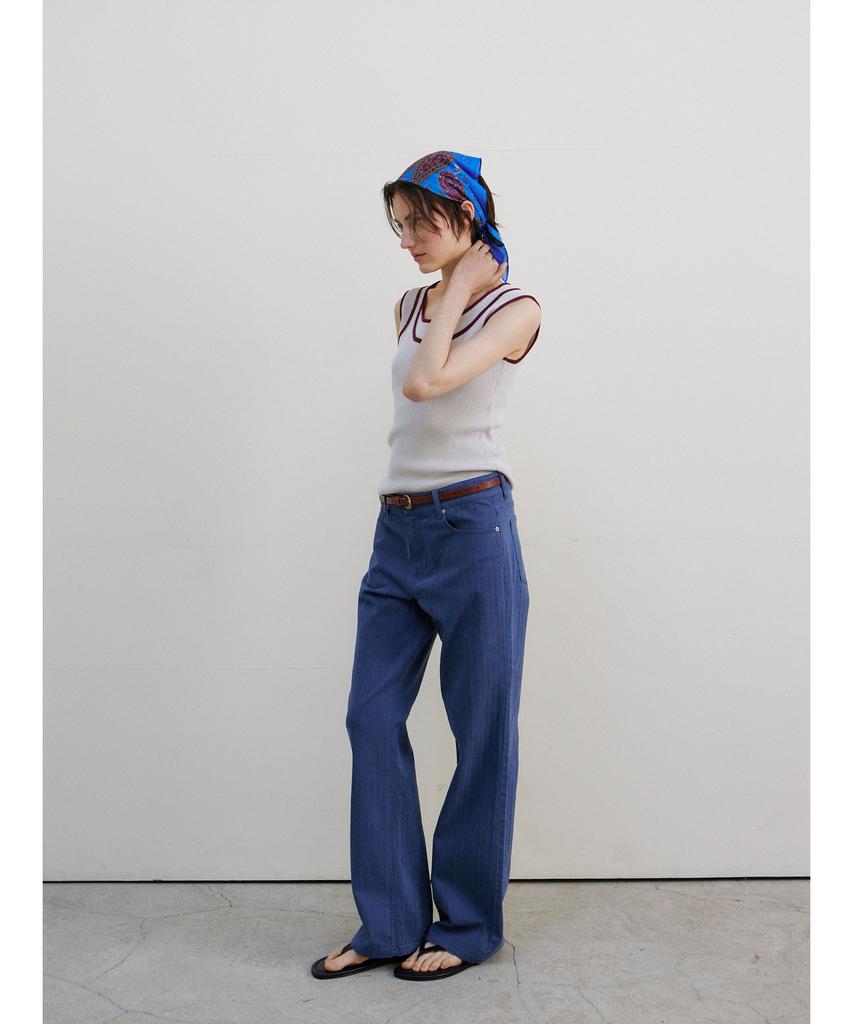 Ninnis [4Nd] Vintage Herringbone Pants (Blue)