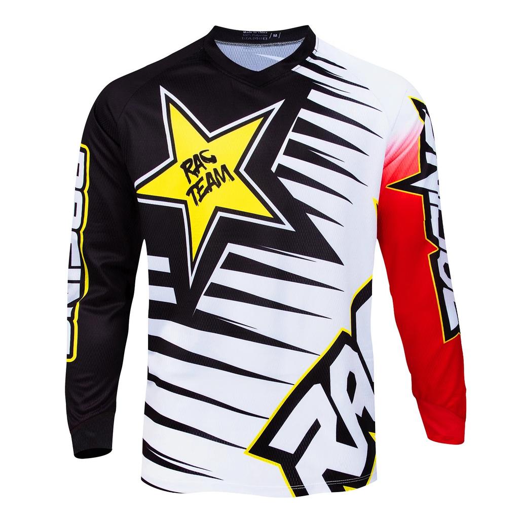 Spring and Autumn Round Neck 3D Printed Top Mountain Bike Jersey Fashionable Casual Sports Long Sleeved Men's T-shirts