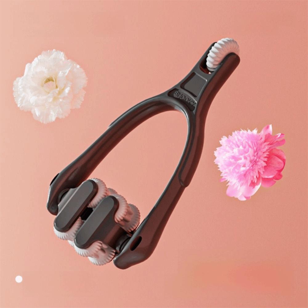 New Dual Rollers Finger Massager Roller Rotatable Portable Dual-Row Roller Adjustable Finger Joints Massager чёрный