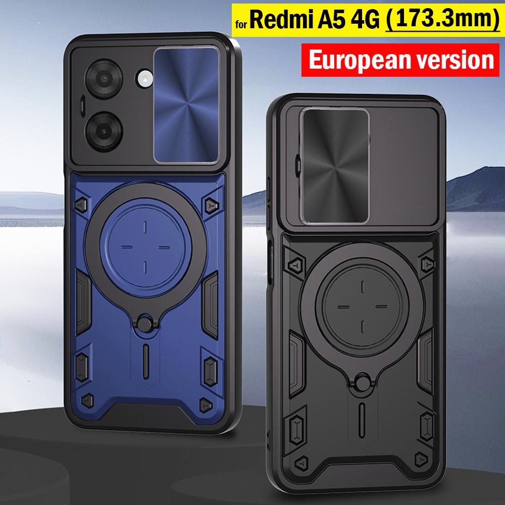 Dla Xiaomi Redmi A5 4G 173,3 mm (Wersja europejska) Etui Zsuwane Aparat Magnetyczny Pierścień Stojak Pokrowiec Odporny na Wstrząsy Capa Armor Funda
