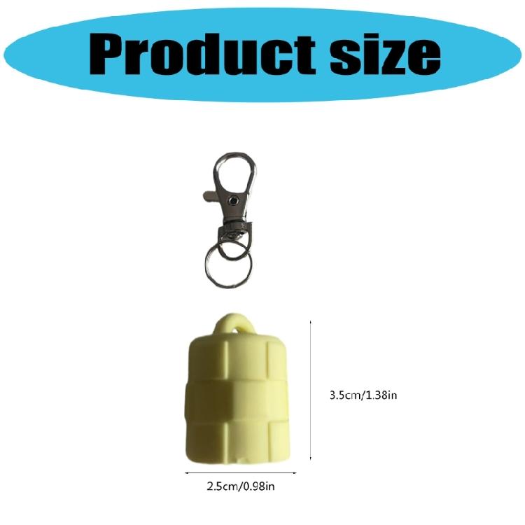 Fashionable Silicone Lipgloss Keychain Caps Compact Keyring Decors In 3 Stylish Color Variants Keychain Attachment