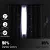 Lace Blackout Curtains Double Layer with Sheer Star Pattern Embroidery Thermal Insulated Curtain Princess Curtain  Luxury Double Layer Curtains