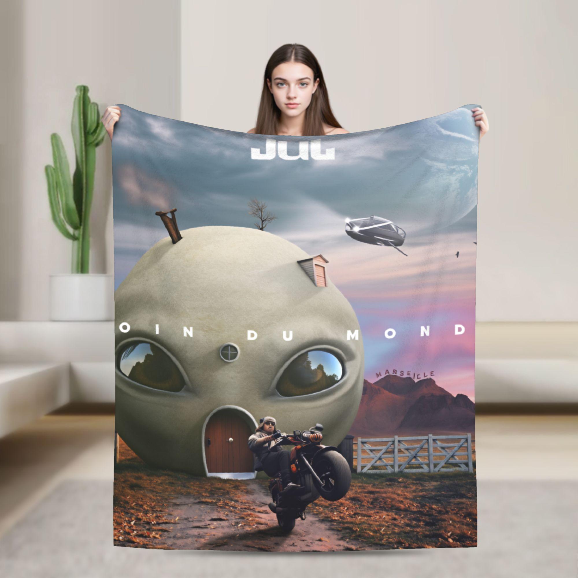 

Rapper Jul Graphic Vintage College Flannel Blanket Winter Super Warm Bedding Throws for Students Couch Bed Bedspread Sofa Bed 75x90cm