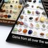 Rock & Mineral Collection 36pcs Geology Gem Kit In A Display Case For Kids Natural Gemstone Crystal Sets