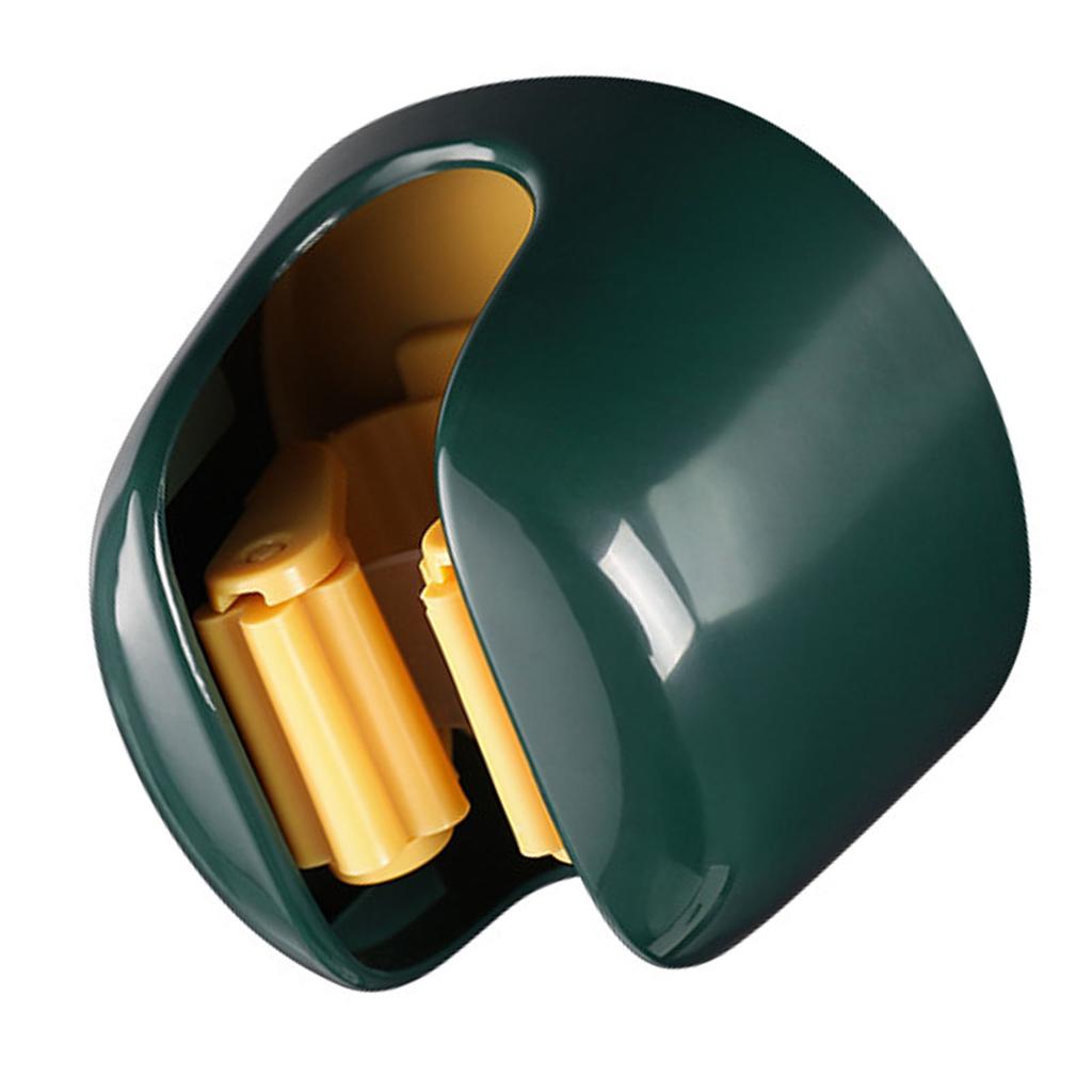 Mop Holder Wall Mount No Drilling Secure Fixation Anti Falling Mop Broom Hanger for Bathroom Kitchen Balcony Green