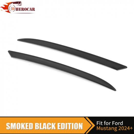 Smoked Black Rear Fog Light Lamp Trim Cover For Ford Mustang 2024-25 Accessories