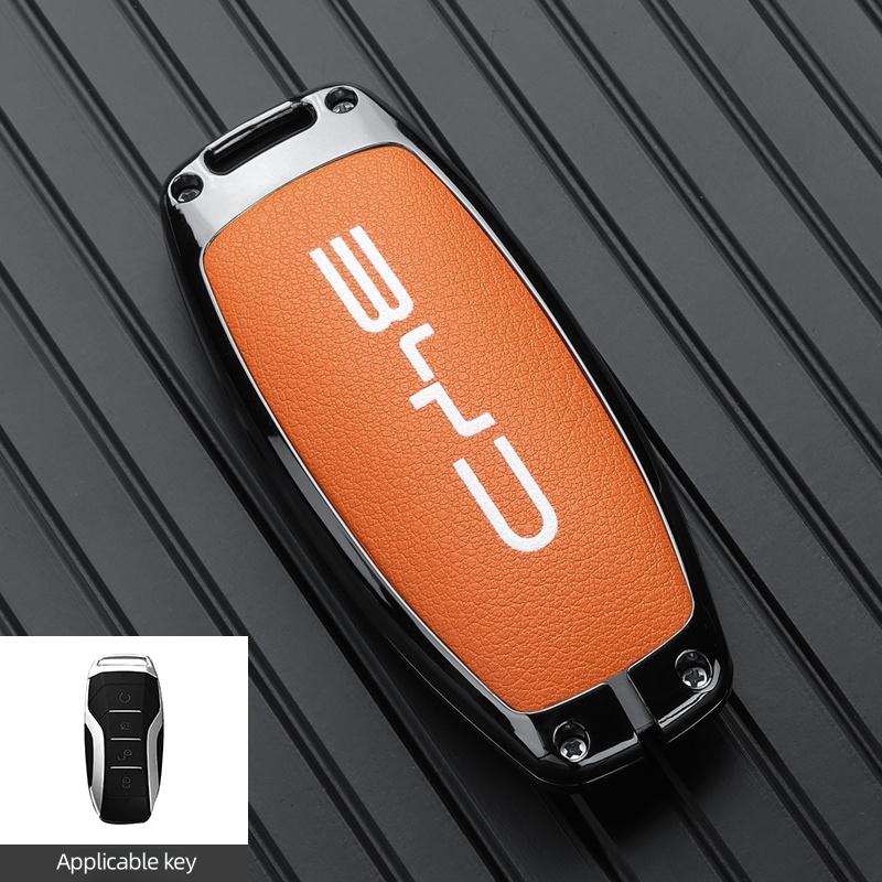 Car Remote Key Case Fob Cover Holder Shell Bag for BYD Song Plus Atto 3 Han EV Tang DM Qin Seal Dolphin Keychain AccessoriesP