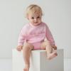 Baby Girl Romper Long Sleeve Crew Neck Bow Letter Embroidery Bodysuit Fall Outfit