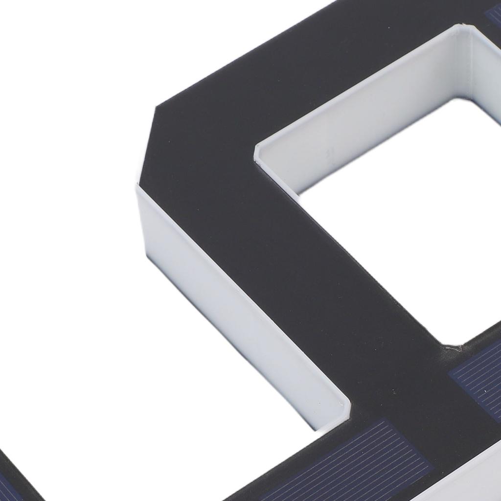 9 Inch Solar House Number Water Proof Auto Sensing LED Outside Address Sign Light Modern Style Black Number 6