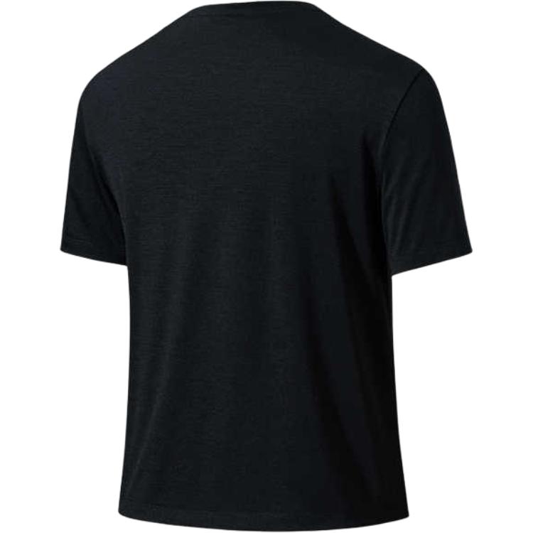 Anta Champion All-Weather Series Solid Color Breathable Versatile Short Sleeve T-Shirt Women Tops Black 162520119-3