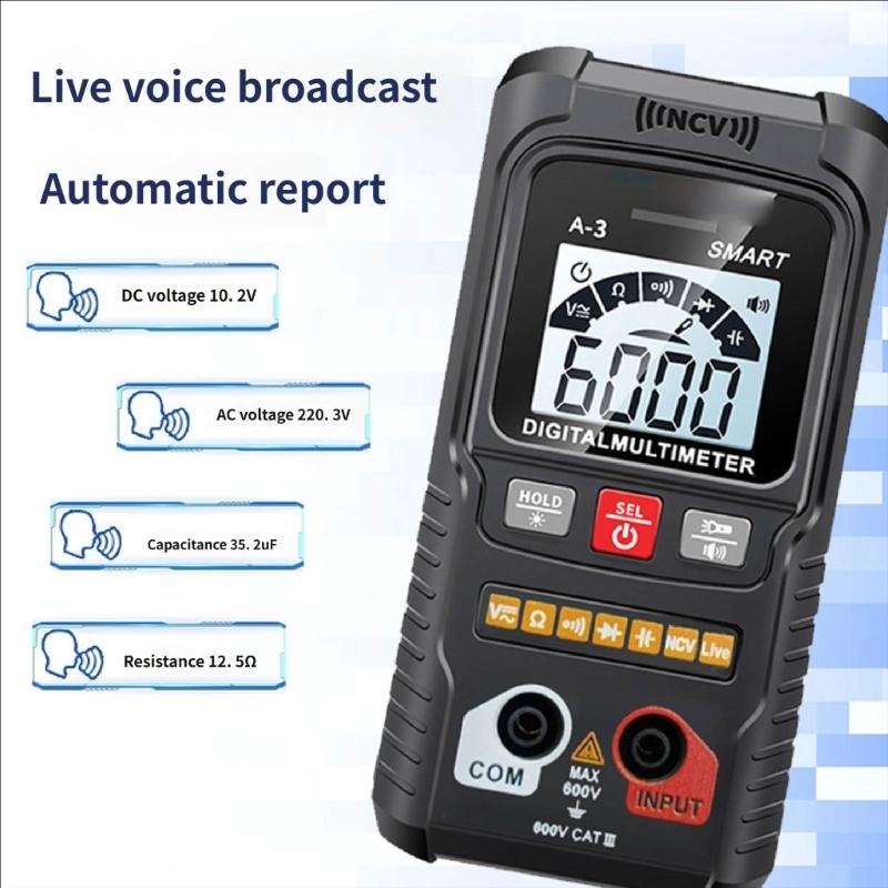 Fortschrittliches digitales Multimeter mit automatischem Moduswechsel Helles Display Datenspeicherfunktion für elektrische Beurteilung