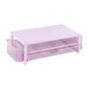 Computer Monitor Stand with Ventilation Drawer and Side Storage Metal Screen Stand Laptop Stand with Drawer Pen Cup