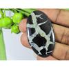 AA++ Natural Septarian Jewelry Making Oval Black Crytsal Gemstone 27X49X03MM SK-872