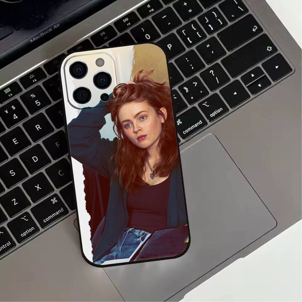 A-Actress S-Sadie Sink Phone Case For iPhone 17,16,15,14,13,12,11 Plus,Pro Max,XS,Soft Silicone Black Cover