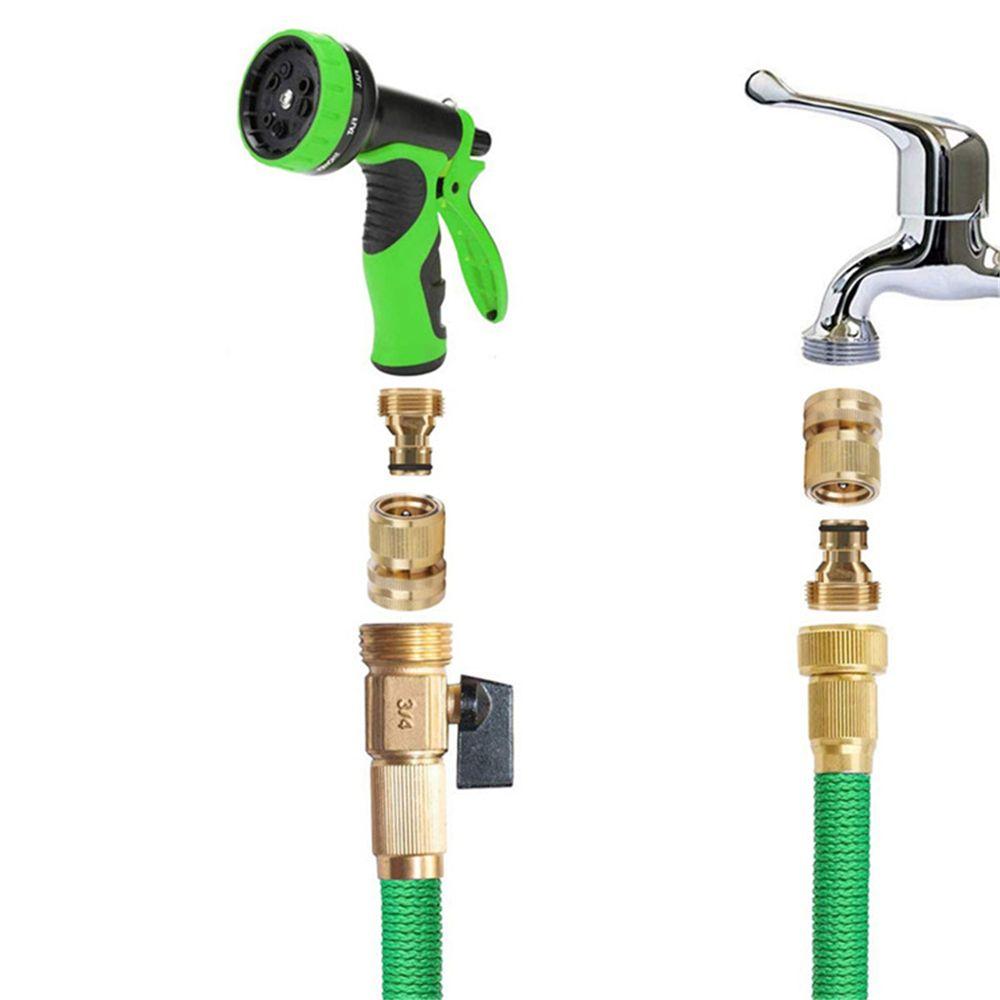 Garden Practical Solid Brass Hose Quick Connector Water Pipe Fit Female Male Thread Fitting Adapter