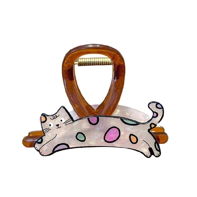 Acetic Acid Cartoon Dog/Cats Hair Claw Clip for Girls Animal Claw Clip Hair Styling Clip Elegant Hair Clamp for Daily Wear
