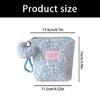 Winter Leopards Pattern Makeup Pouches Portable Beauty Storage Case Girl Portable Sanitary Cotton Bag