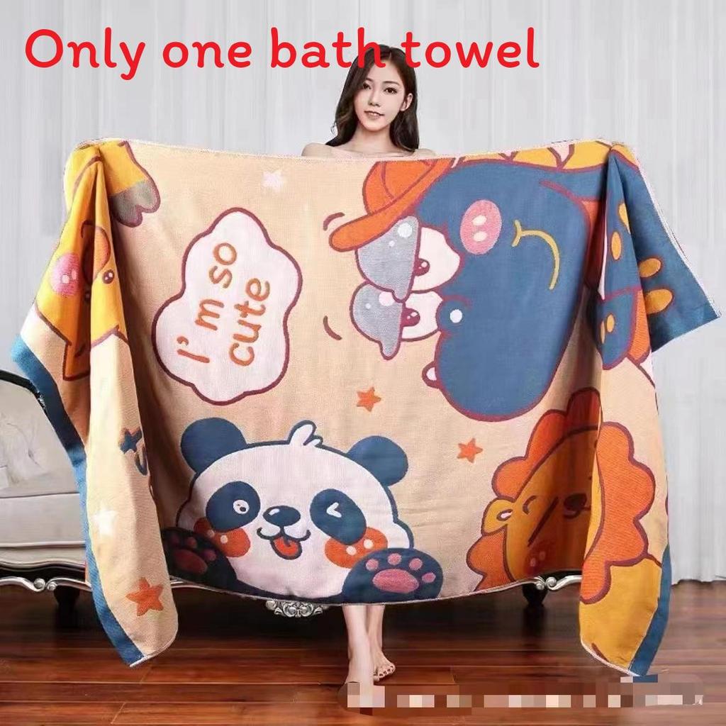 Cotton Bath Towel With Absorbent Quick Dry Fabric For Couples Home Use