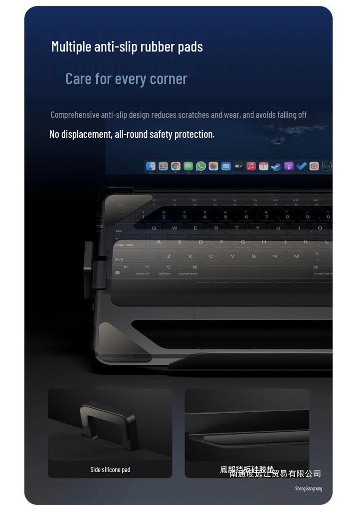 Dual Screen Laptop Display Stand with Adjustable Lifting Base