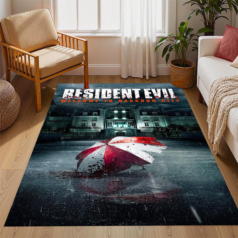 Resident Evil: Regenschirm Horror Teppich Design für Studentenwohnheim Küche Spielzimmer Balkon Rutschfester Teppich Büros Dekorieren Geschenk für Festivals