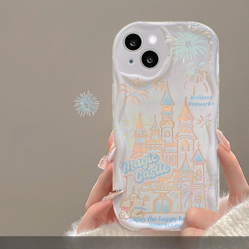 

Подходит для Apple 15plus Чехол для мобильного телефона iPhone 14/13promax Fireworks Castle 11/12 Silicone Anti-Fall Xr iPhone 6s Plus