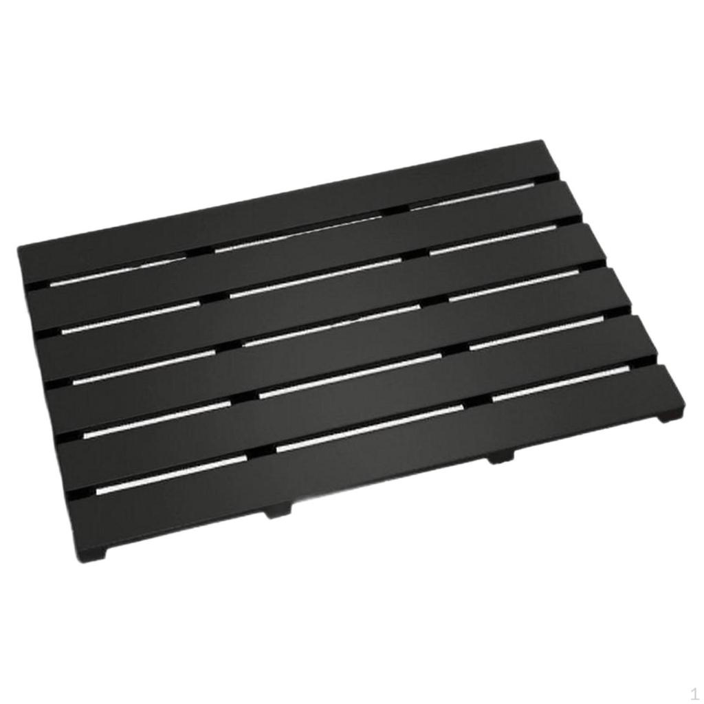 Bamboo Bath Mat, Quick-drying, Non-slip, for Entrance Area, Bathtub, Spa, Toilet
