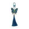 Chinese Style Butterfly Keychain Vintage Colorful Butterfly with Tassels Keyring Pendant Bag Charm Handbag Decoration