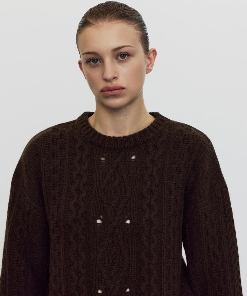 ELLIOTI Aran Wool Sweater_2Color