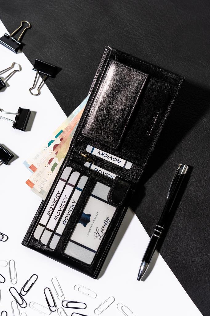 Men's Leather Wallet 304-GA-BL-2921 Black