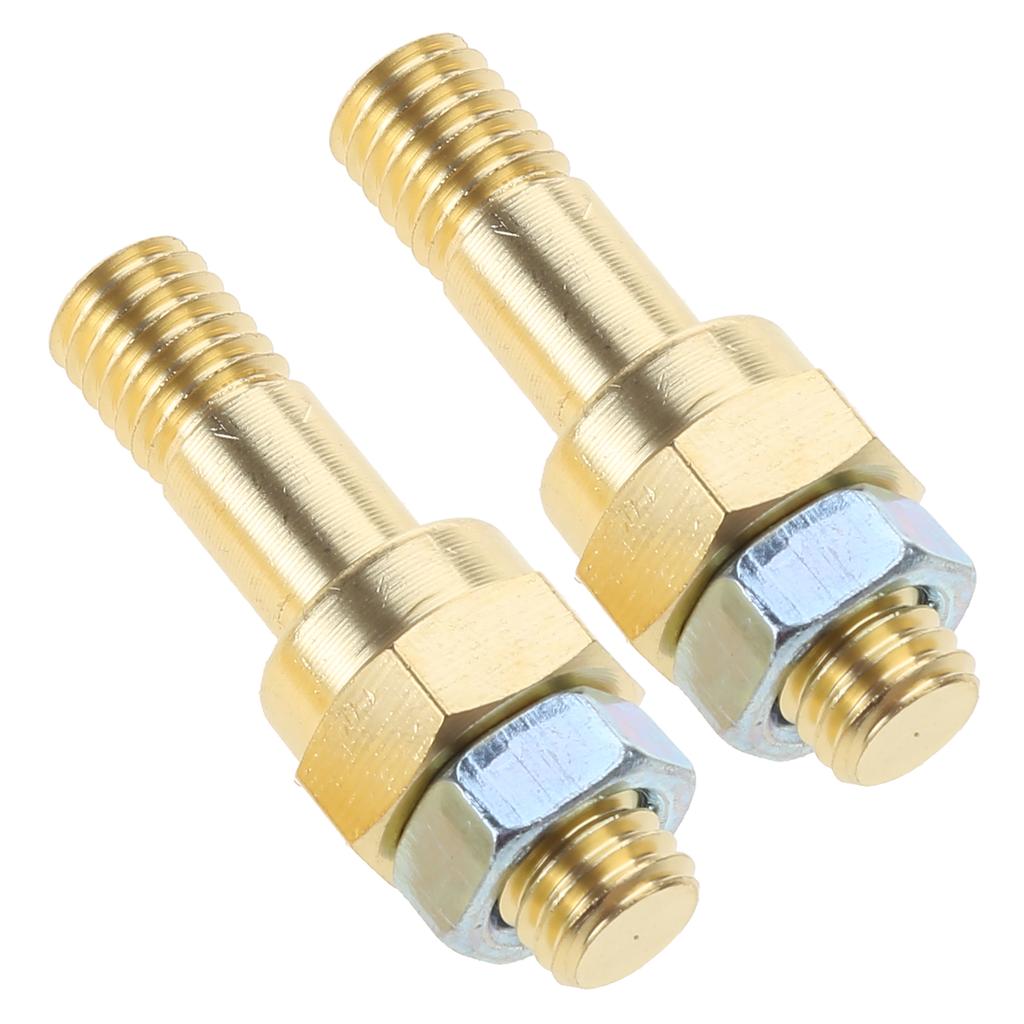 2PCS Studs Side Post Battery Terminal Adapter Bolt Standard Battery Side Post Extender Studs Brass and Long
