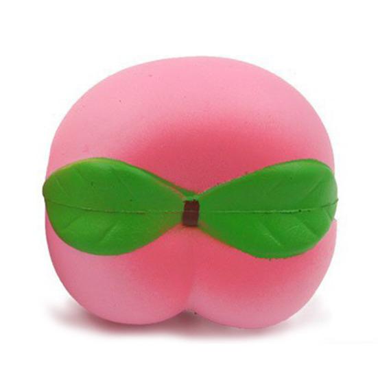 Peach Slow-Rising Squeeze Toy Soft PU Fidget for Stress Relief Realistic Fruit-Shaped Decompression Gadget Photography Prop Novelty Gift for Anxiety