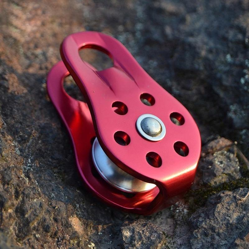 1 Pcs Outdoor Sports Equipment 20KN Fixed Single Pulley Escape Aerial Work Rappelling Sheaves Rock Climbing Pulley