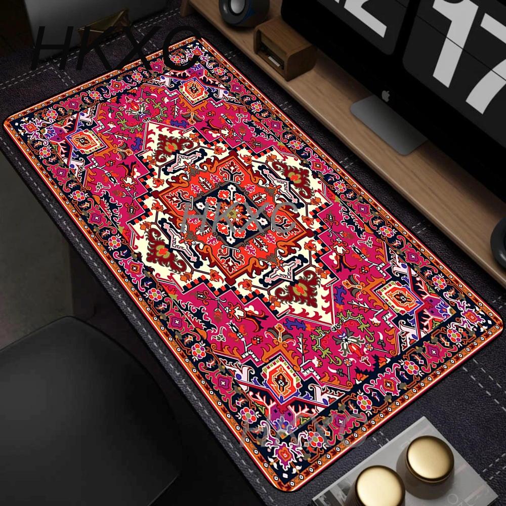 Mouse Pad Persian Carpet Computer Laptop Mouse Pads Office Big Desk Mats Washable Non-Slip Rubber Desk Carpet Gaming Mat Playmat