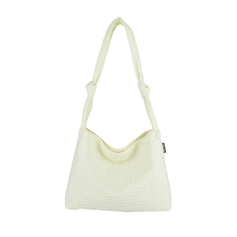 2026 Summer Stylish Large Capacity Women's Tote Bag - Gentle Texture, Plain Color, Shoulder/Handheld
