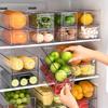 Portable Transparent Refrigerator Storage Box for Eggs, Fruits, and Vegetables - Freezer-Safe and Sealed Kitchen Organizer