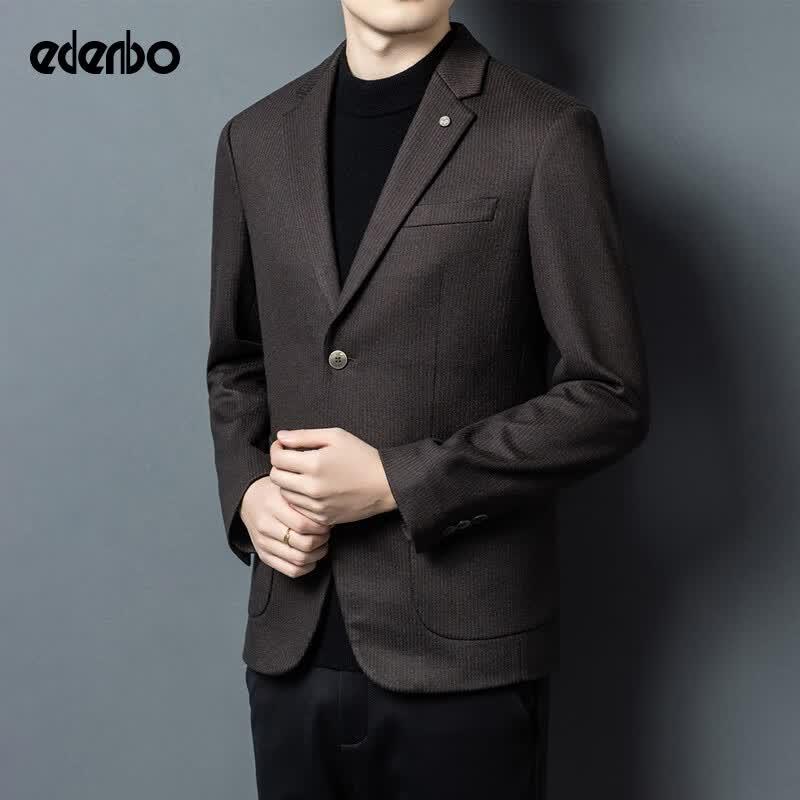 Edenbo Men's Knit Business Casual Suit Jacket