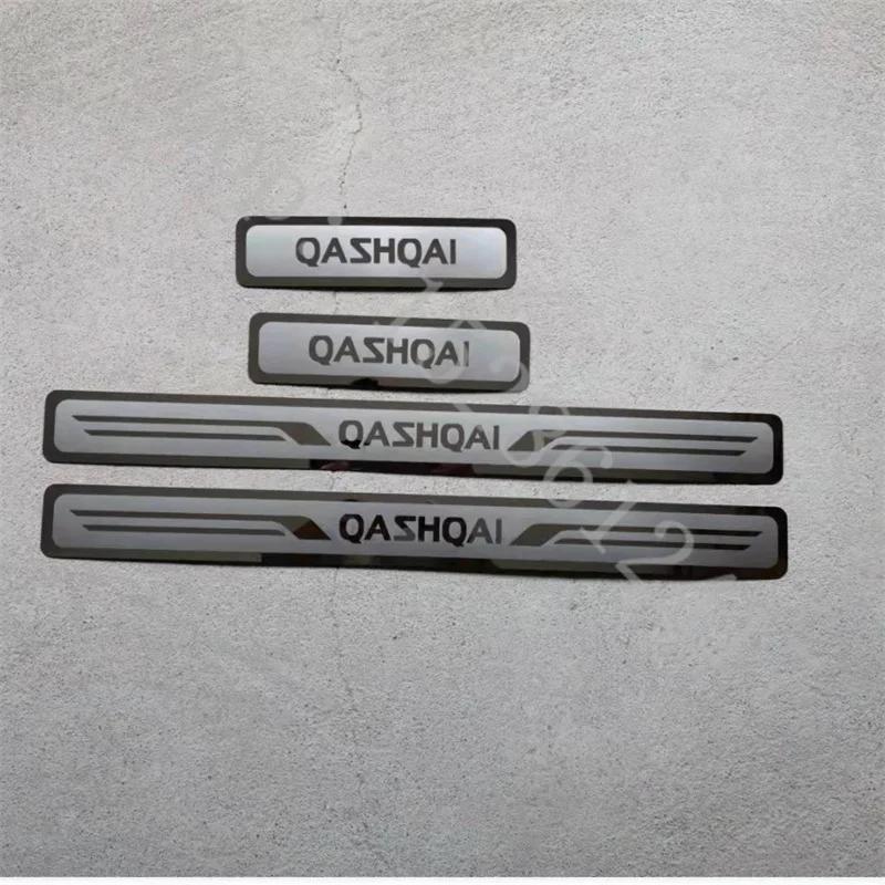 Stainless Steel Sticker Scuff Plate/Door Sill Pedal Bienvenidos For Nissan Qashqai J10 J11 2007~2021 Car Styling Accessories