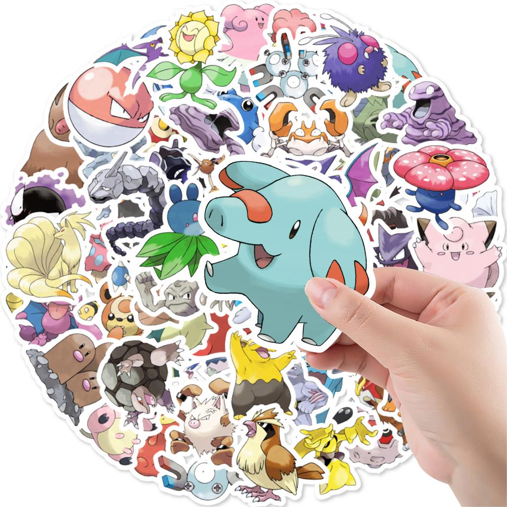 80 Pokémon 2 Travel Box Water Cup Car Notebook Doodle Decorative Stickers