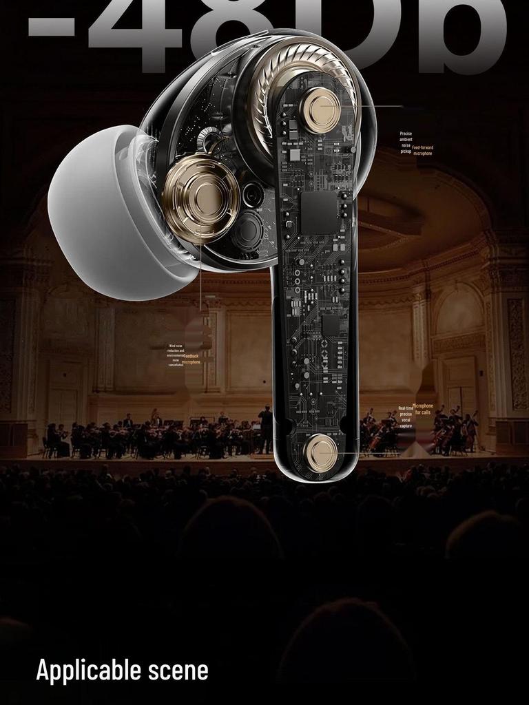 Y40 Bluetooth Earbuds: Dual Mic, ANC Noise Cancelling, ENC, In-Ear, Battery Display, High-Quality Sound, 5.4 Calls.