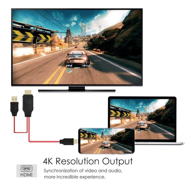 USB 3.1 Type-C to HDMI MHL 4K HD Video Digital Converter Cord for Android Phone to Monitor Projector TV