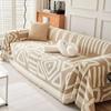 Geometric Printed Sofa Blanket Chenille Dustproof Anti-scratch Sofa Mat for Living Room Multipurpose Furniture Protection Cover