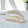 Safe Elastic Plastic Hair Claw Korean Style Semilune Shaped Hair Claw Silicone Shark Clip  Party