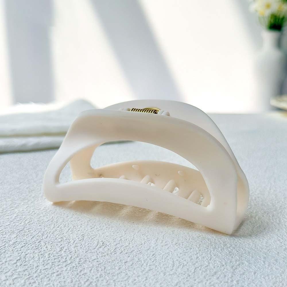 Safe Elastic Plastic Hair Claw Korean Style Semilune Shaped Hair Claw Silicone Shark Clip  Party