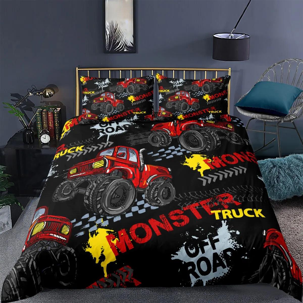 

Monster Tck Comforter Bedding Set Duvet Cover Set 3d Bedding Digital Printing Bed Linen Queen Size Bedding Set Droppshiping (135x200cm)