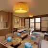 Newest 26cm Bamboo Pendant Lamps Ceiling Lights Rattan Wicker Lustre Hand Knit Braiding Suspended Home Dining Braided Decor Hot