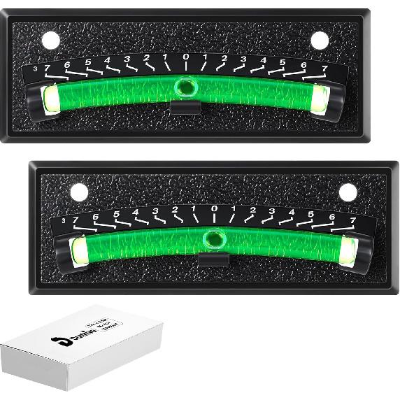 2 Pack Rv Level Bubble,graduated Scale Levels for Precision Leveling,stick on Leveling System for RV, Camper, Trailer and Caravan, High Visibility