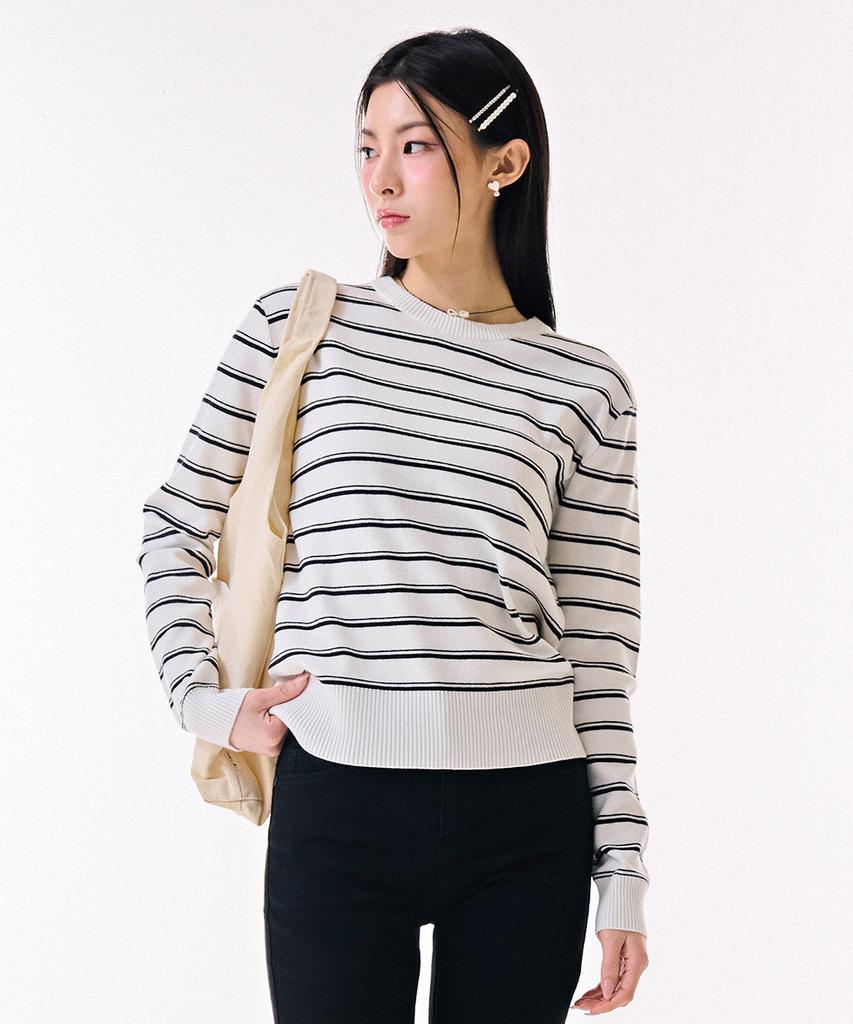 CHASECULT Women'S Round Striped Sweater-Darg5262B0A