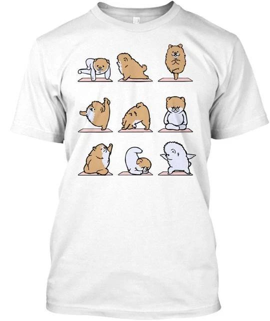 

Funny Pomeranian Yoga Lover T-shirt Made in the USA Size S to 5XL L