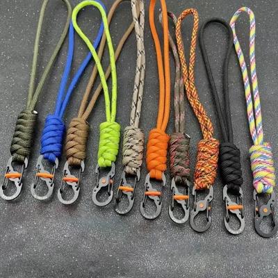 1 pièce Anti-vol Corde de Parapluie en 8 Tressée à la Main Porte-clés Lanière pour Appareil Photo Poignet Extérieur Corde Anti-Perte pour Clés Ceinture d'Identité